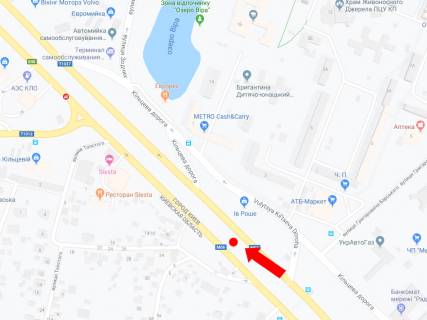 Билборд A в Киеве Кольцевая дорога - ул. Григоровича-Барского, разделитель, в сторону просп. Берестейський (Перемоги) схема