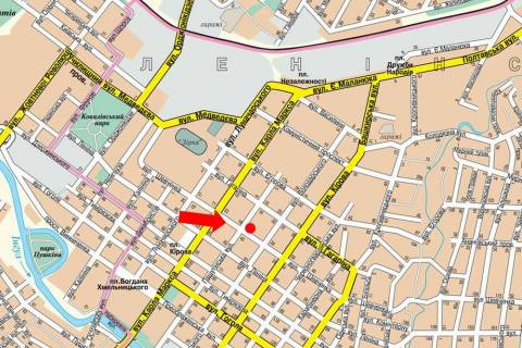 Ситилайт B в Кропивницкий (Кировоград) Шевченко ул. / Пашутина ул., 21 схема