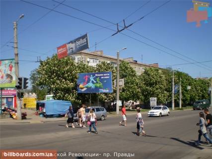 Билборд B в Кропивницкий (Кировоград) Тельнова вул. (колиш. Правди пр.) - Вокзальна вул. (колиш. Жовтневої Революції вул.), 84 фото 1