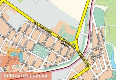 Билборд A в Кропивницкий (Кировоград) Олександрійське шосе схема