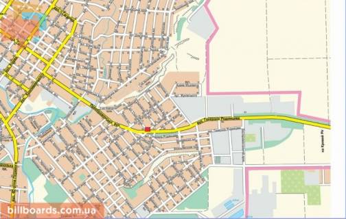 Билборд A в Кропивницкий (Кировоград) Преображенська вул., 109 схема