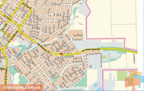 Билборд B в Кропивницкий (Кировоград) Преображенська вул., 109 схема