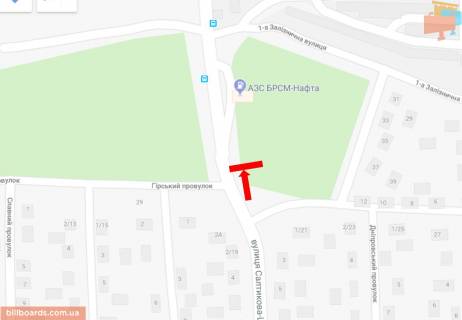 Билборд A в Кропивницкий (Кировоград) Юрія Шевельова вул. (Салтикова-Щедріна)., АЗС БРСМ-Нафта схема