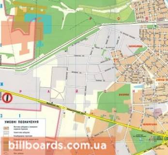 Билборд B в Кропивницкий (Кировоград), 3х6  вул. Перша Виставкова (вул. Мурманська)  схема