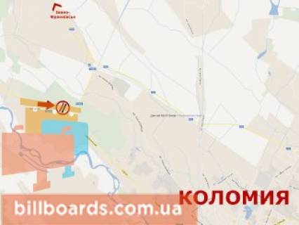 Билборд B в Коломые с. Шепарівці, траса Яремче-Коломия схема
