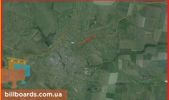 Билборд A в Козовах смт.Козова- Тернополь схема