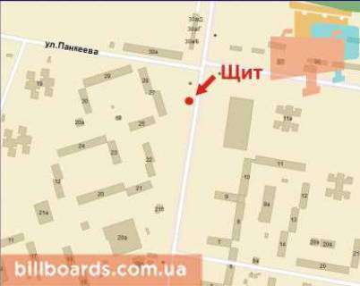 Билборд A в Кривом Роге 5-й Зарічний мкр., 27 - Кресовська вул. схема