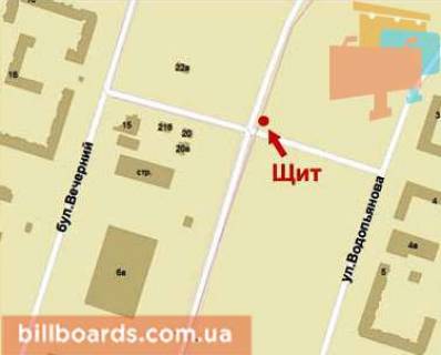 Билборд A в Кривом Роге Объездная ул., 22а схема