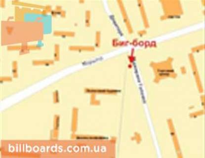 Билборд A в Кривом Роге Головка вул., 1б - Маршака вул. схема