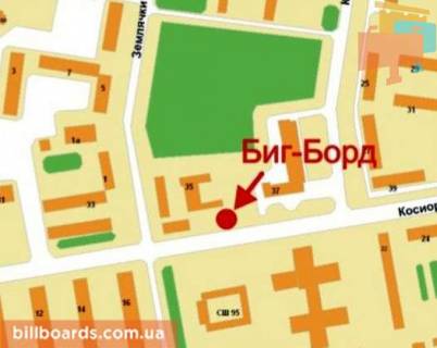 Билборд B в Кривом Роге Соборності вул. (колиш. Косіора вул.), 35, верхній схема