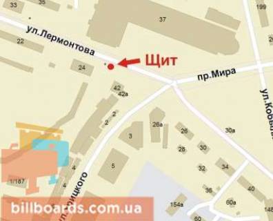 Призма B в Кривом Роге Лермонтова вул., 37 - 89963 схема