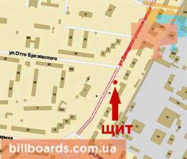 Билборд B в Кривом Роге Дніпропетровське шосе вул., 8, біля автовокзалу схема