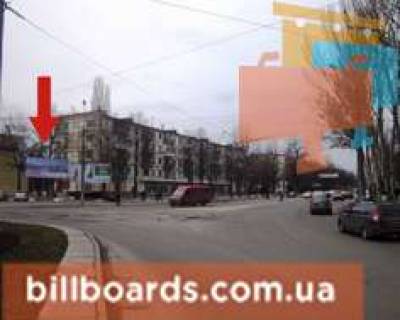 Білборд, Бігборд (Борд)  A у Кривому Розі, 3x6  Дорошенка (кол. Блюхера) вул., 2 - Маяковського пл. Фото 1