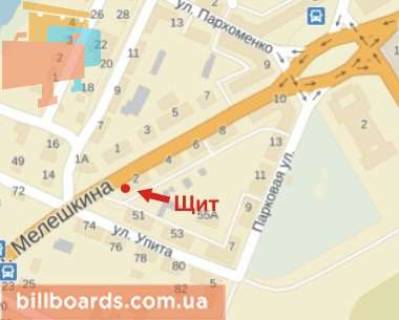 Призма A в Кривом Роге Володимира Великого вул. (колиш. Мелешкіна вул.), 2 - Артема пл. - 90227 схема