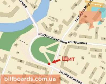 Призма A в Кривом Роге Визволення пл. - Маркса пр., 43 - 89974 схема