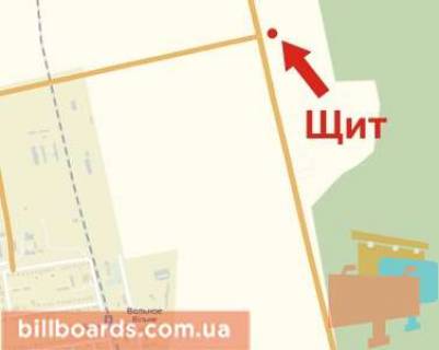 Билборд A в Кривом Роге Кіровоградське шосе, в'їзд в місто схема