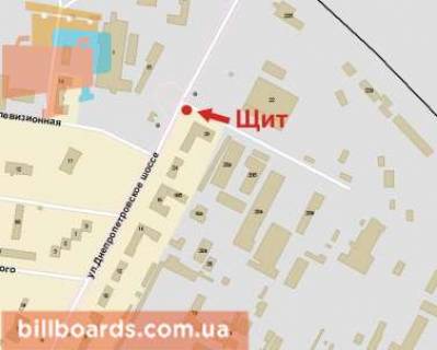 Билборд A в Кривом Роге Дніпропетровське шосе вул., 26 схема