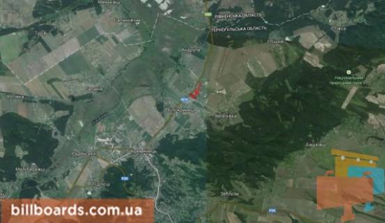 Билборд B в Кременце г. Кременец, в сторону Дубно схема