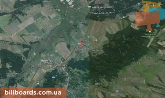 Білборд, Бігборд (Борд)  A у Кременці г. Кременец, в сторону Дубно схема