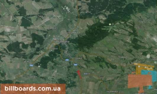 Билборд B в Кременце г.Кременец, в сторону Белой Церкови схема