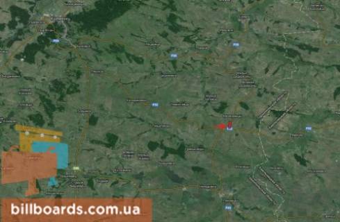 Билборд B в Лановцах г. Ланивци, в сторону Белой Церкови схема