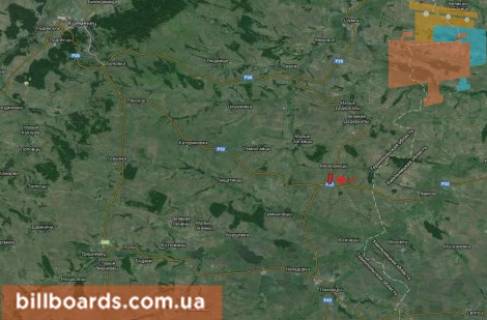 Билборд A в Лановцах г. Ланивци, в сторону Белой Церкови схема