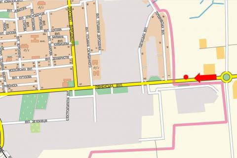 Билборд A в Луцке, 3x6  Рівненська вул., біля АЗС "БРСМ", в центр схема