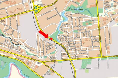 Билборд A в Луцке, 3x6  Карпенка-Карого вул., біля ресторану "Срібні лелеки", роздільник, в бік Рівненської вул. схема