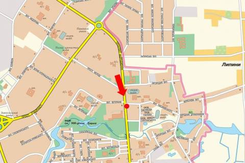 Билборд A в Луцке, 3x6  Відродження пр. / Олімпійська (колишня Писаревського) вул., біля зупинки схема