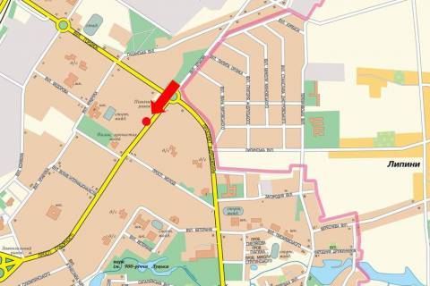 Билборд A в Луцке, 3x6  Соборності пр., 6, біля супермаркету "Наш край" схема