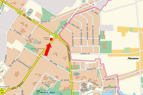 Billboard B in Lutsk, 3x6  Sobornosti av., 4, bila Pivnicnogo rinku scheme