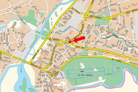 Ситилайт B в Луцке, 1.8x1.2  Волі пр. / Театральна пл., навпроти ЦУМу, супермаркетів "Сільпо", "Ельдорадо" схема