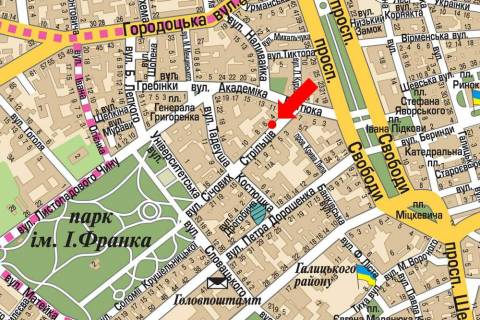 Ситилайт B в Львове, 1.8x1.2  Січових Стрільців вул., 6 схема