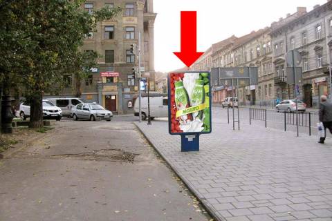 Ситилайт B в Львове, 1.8x1.2  Городоцька вул., 52 / Озаркевича вул., з центру фото 1