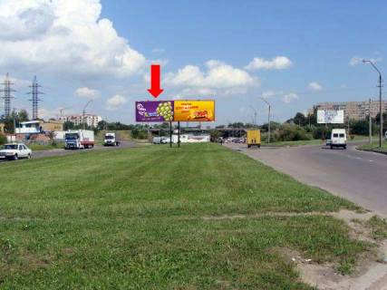 Билборд  в Львове Хуторовка ул., со стороны Стрыйская ул., возле рынка "Шувар", разделитель, левый фото 1
