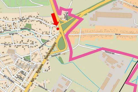 Билборд A в Львове, 3x6  Траса Львів-Рава-Руська, с. Малехів, в''їзд в місто схема