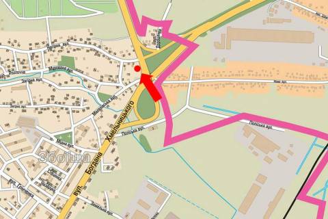 Билборд B в Львове, 3x6  Траса Львів-Рава-Руська, с. Малехів, виїзд з міста схема