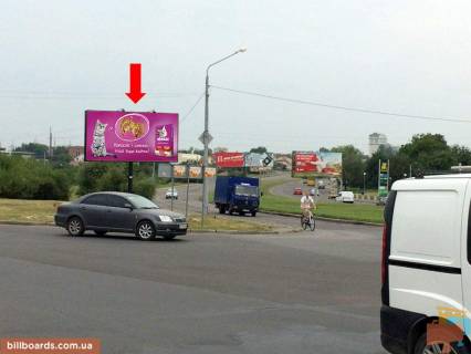 Билборд B в Львове, 3x6  Червоної Калини пр. / Чукаріна вул., ринок "Шувар", в центр фото 1