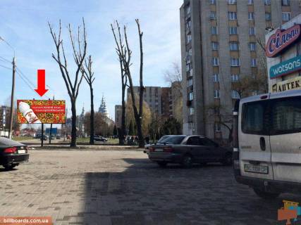 Билборд A в Львове, 3x6  Широка вул., 85, біля ТЦ "ВАМ", супермаркету "Сільпо", "Watsons" фото 1