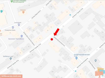 Скроллер A в Львове, 2.3x3.14  Героїв УПА вул. / Васильківського вул., світлофор, з центру - 173061 схема