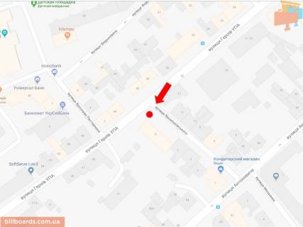 Скроллер A в Львове, 2.3x3.14  Героїв УПА вул. / Васильківського вул., світлофор, з центру - 173065 схема
