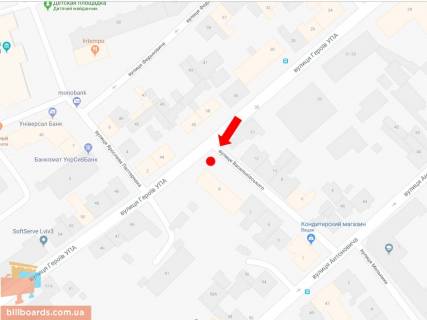 Scrolller, Scroll A in Lviv, 2.3x3.14  Geroiv UPA st. / Vasil'kivs'kogo st., svitlofor, z centru - 173067 scheme