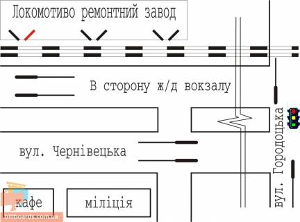 Billboard A in Lviv Naukova st., 12-14 scheme