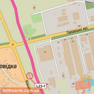 Billboard A in Lviv Kil'ceva doroga, 500 m do "Epicentru", TC "METRO", v storonu Gorodoc'ka st. scheme