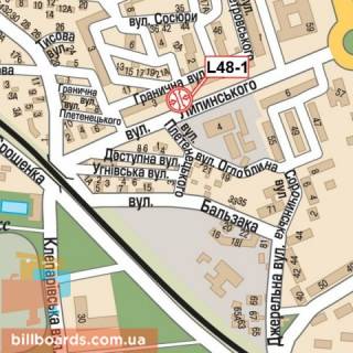 Billboard A in Lviv Lipins'kogo st., 3 scheme
