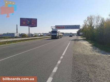 Billboard B in Lviv Kil'ceva doroga, 150 m do v'izdu v avtosaloni "BMW", "HONDA", "Volkswagen & Seat", v storonu Gorodoc'ka st. Photo 1