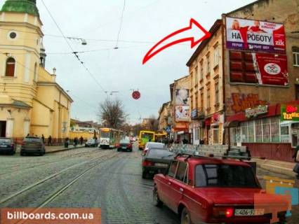 Білборд, Бігборд (Борд)  A у Львові Шевченко вул., 8, верхній Фото 1