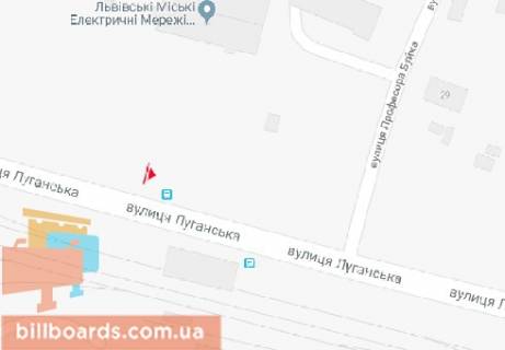 Білборд, Бігборд (Борд)   у Львові Луганская ул. - Буйко ул. схема