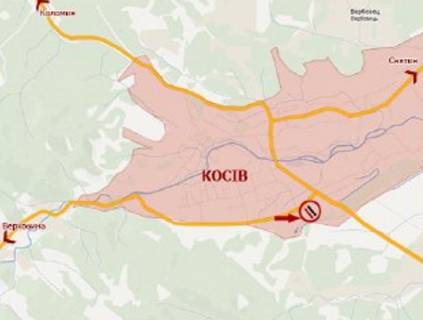 Билборд A в Косове, 3х6  м.Косів, вул.Дружби (навпроти заправки WOG) ст.А схема