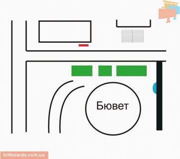 Билборд A в Моршине Паркова вул., 3а, біля центрального бювету схема